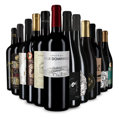 12x1 Wine in Black 12 er Rotwein Bestseller Set