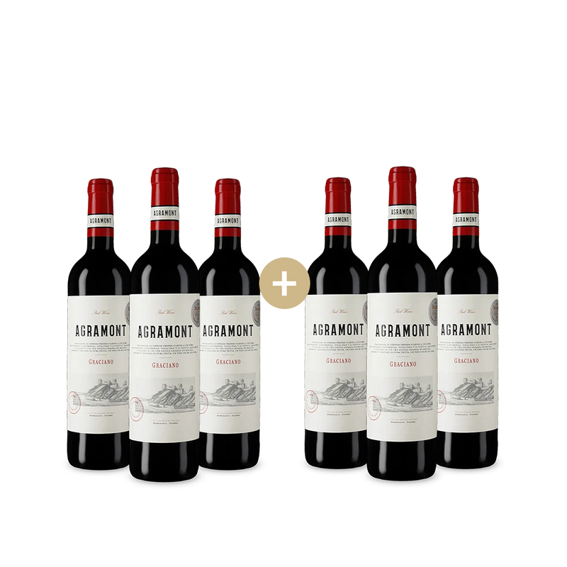 3+3 Flaschen Agramont Graciano 2021