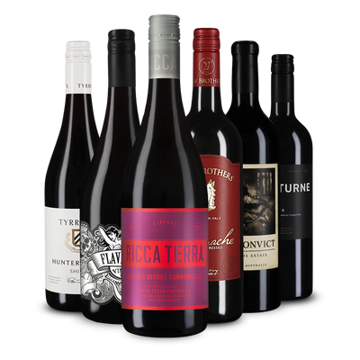 6x1 Wine in Black Australien Set