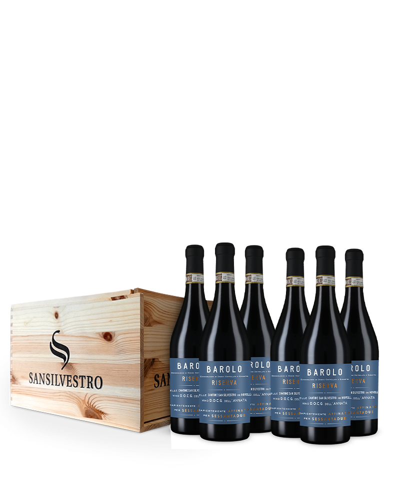 6 Flaschen Barolo Riserva 2016 in der Holzkiste