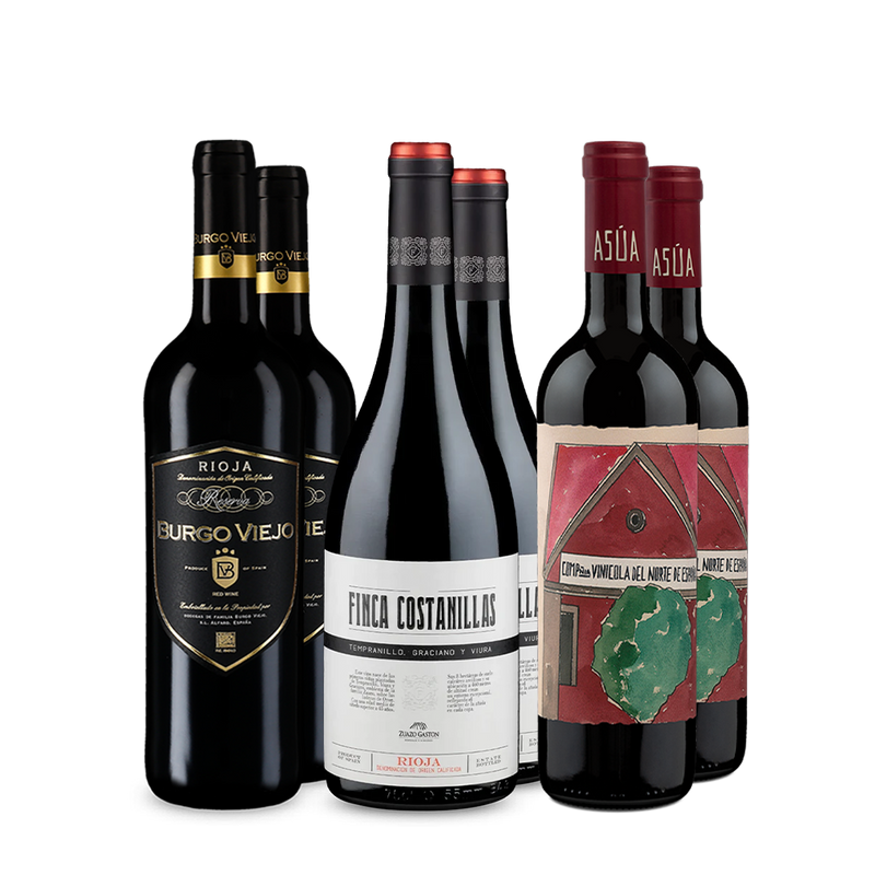 Spanische Rotwein-Punktestars im 3x2-Set