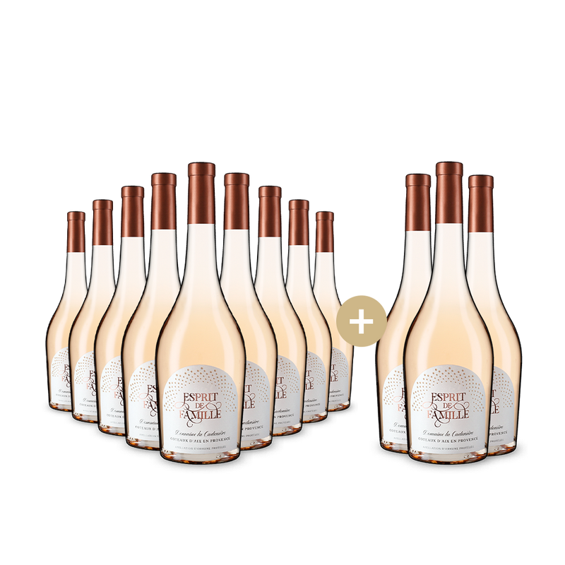 9+3 Flaschen Esprit de Famille Coteaux d'Aix en Provence 2022