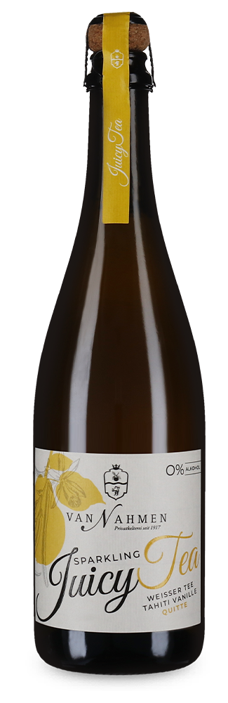 Weisser Tee Tahiti Vanille Quitte Sparkling Juicy Tea alkoholfrei
