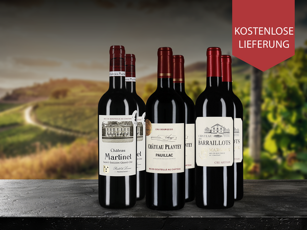 Bordeaux deluxe: 6 Flaschen im Premium-Set